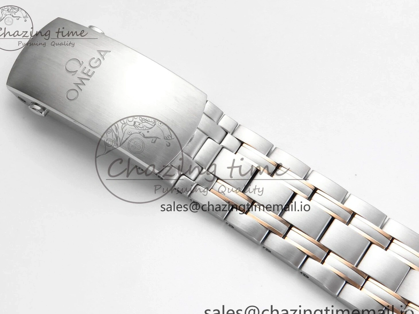 0131 Seamaster 300m Chrono SS RG OMF 1:1 Best Edition Blue Dial on SS RG Bracelet A Timeless 7686